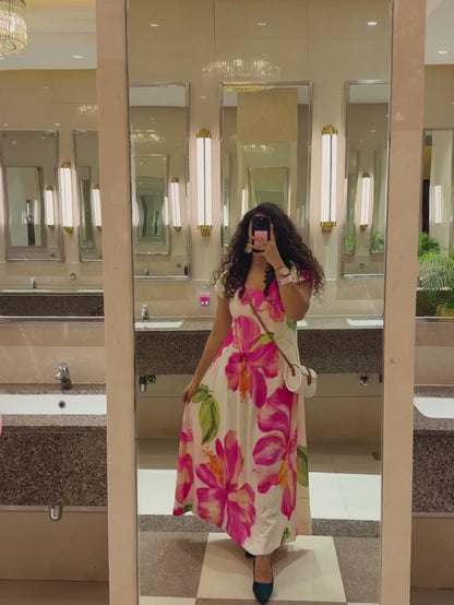 Tbfo Hibiscus Pink Dress
