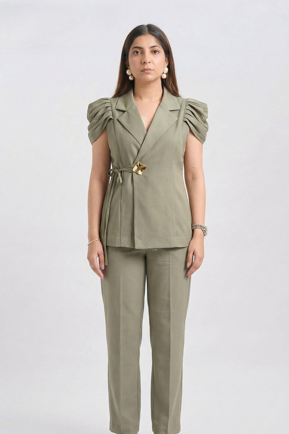 Tbfo Apron blazer Coord Set