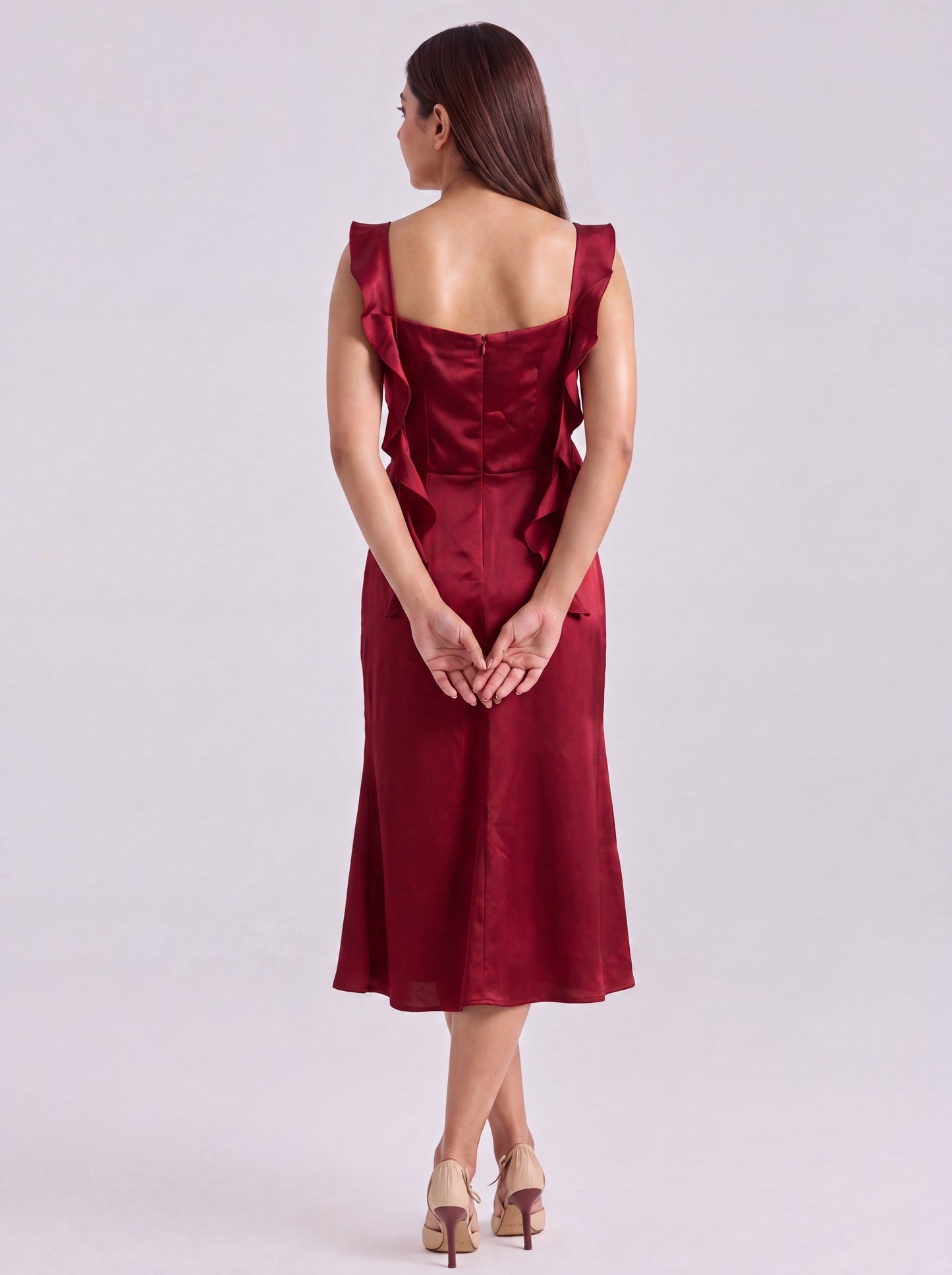 Tbfo Billionaire Choice  Wine Red Dress