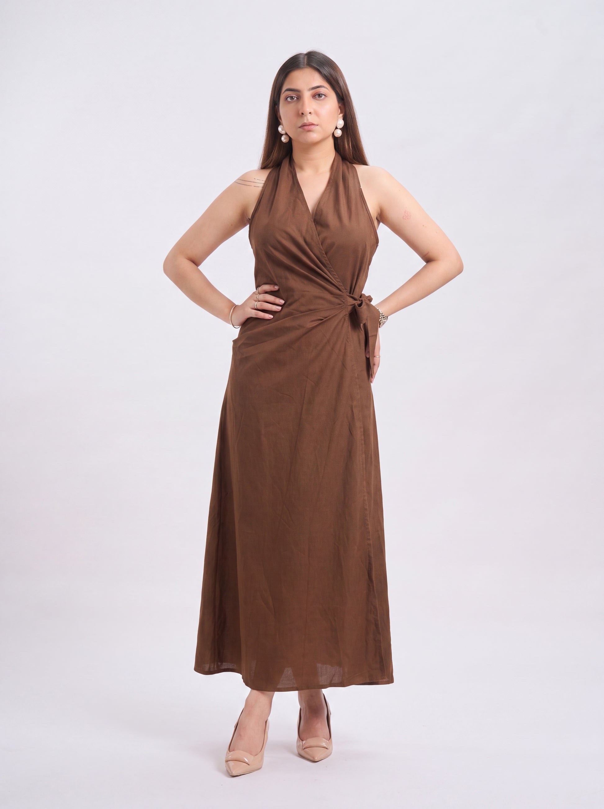 Tbfo Coffee Date Brown Dress