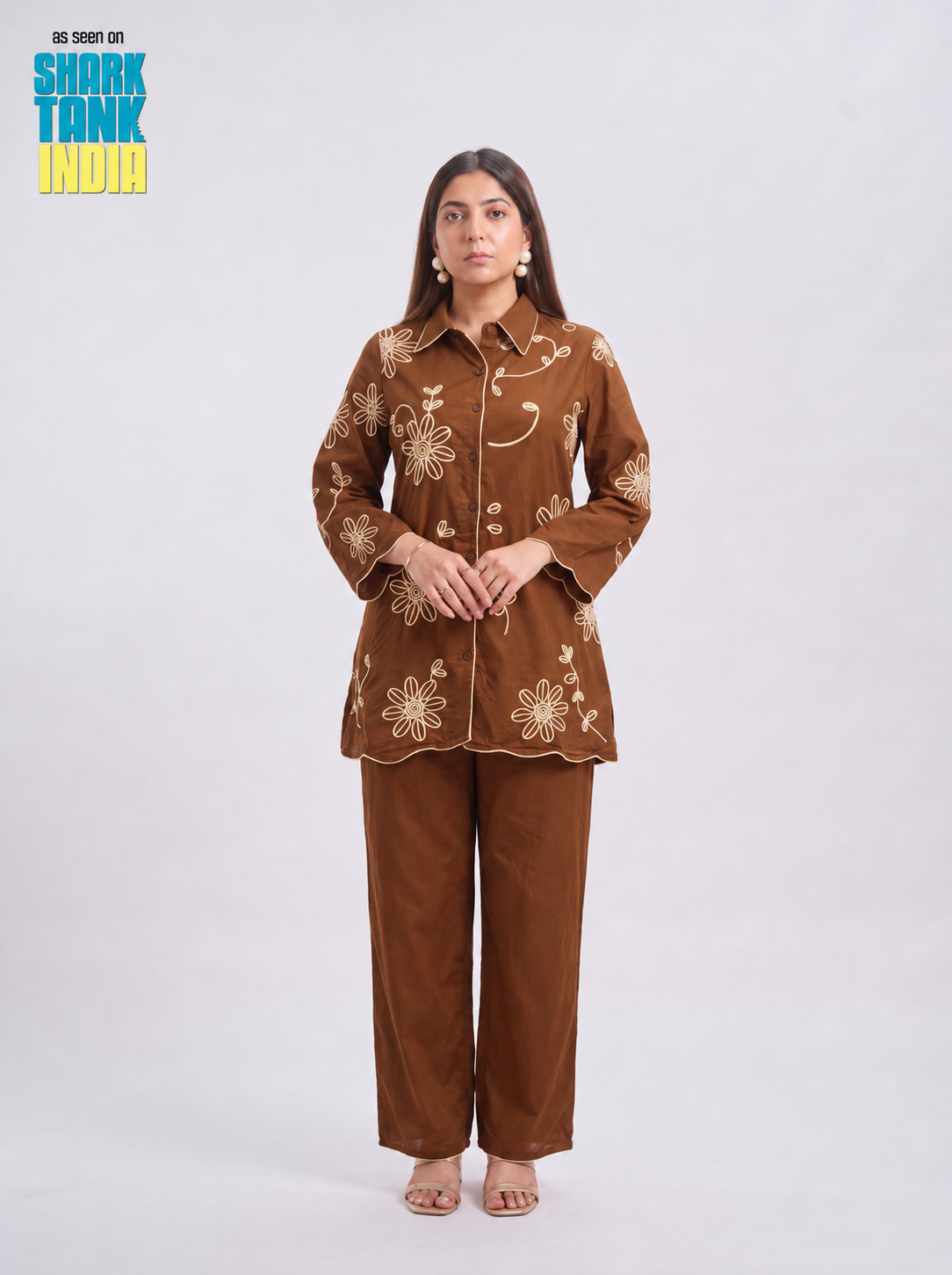 Tbfo Coffee Garden Brown Coord Set