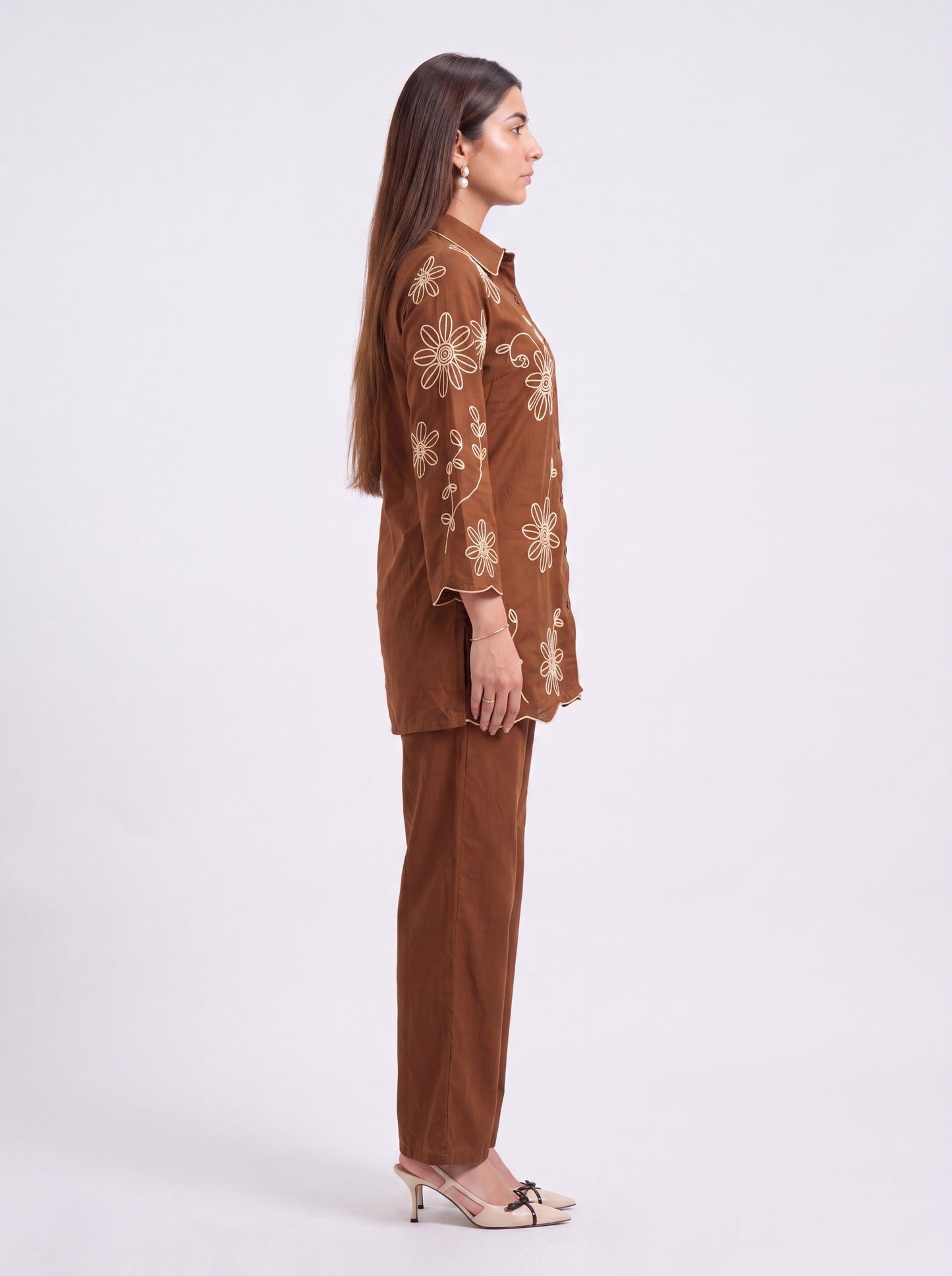 Tbfo Coffee Garden Brown Coord Set