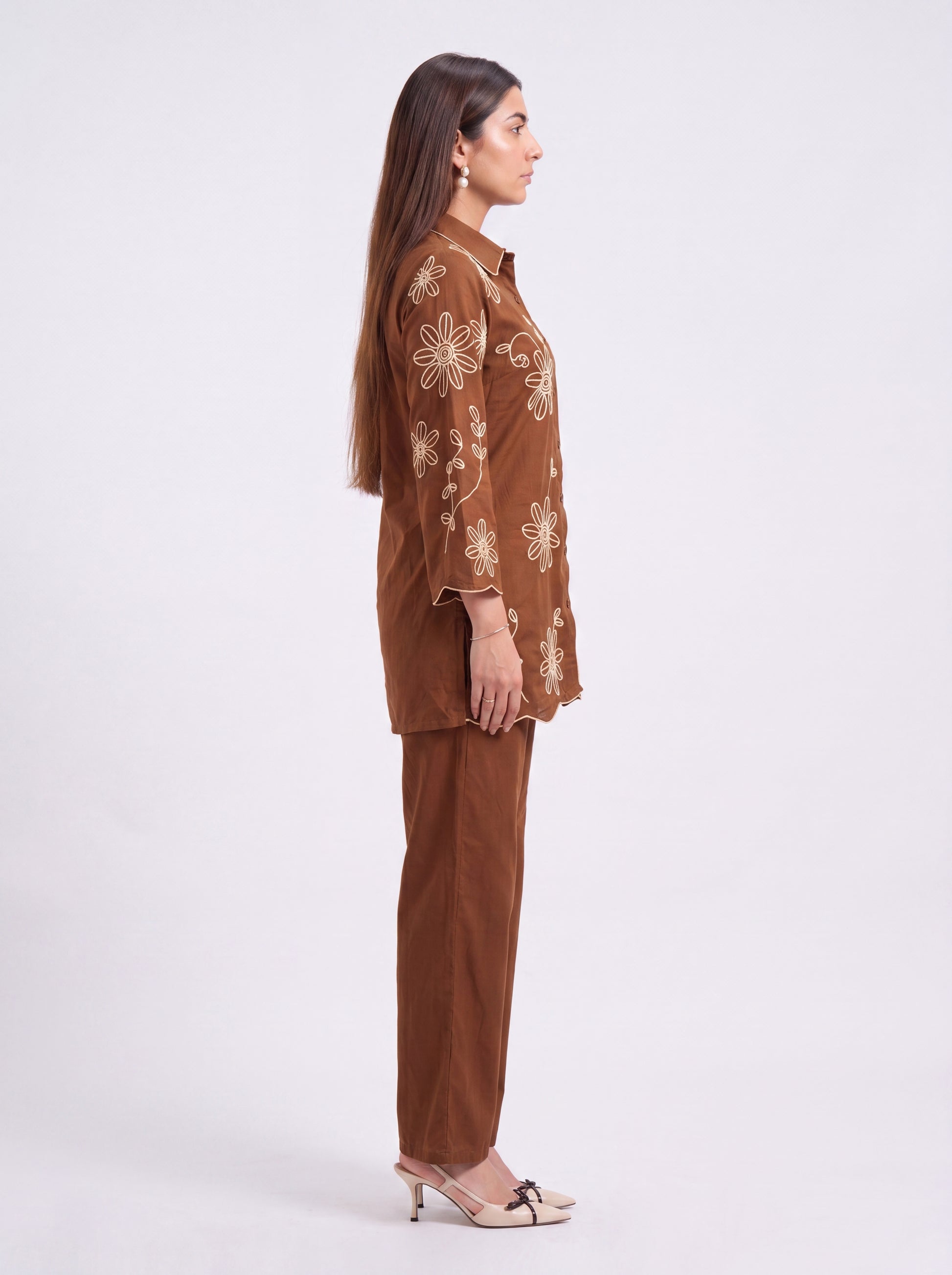 Tbfo Coffee Garden Brown Coord Set