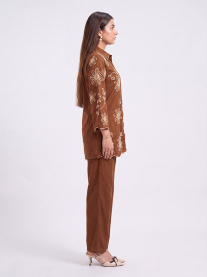 Tbfo Coffee Garden Brown Coord Set