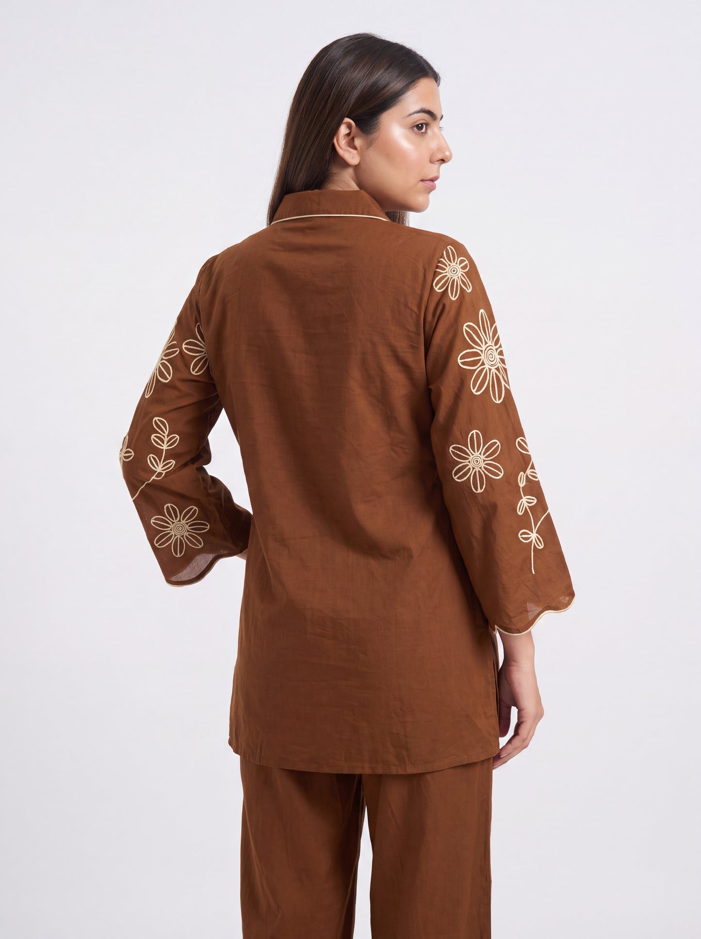 Tbfo Coffee Garden Brown Coord Set