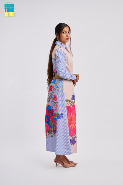 Tbfo Collaberation Blue Multi Dress
