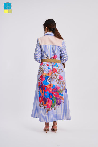 Tbfo Collaberation Blue Multi Dress