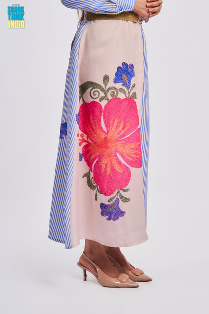 Tbfo Collaberation Blue Multi Dress