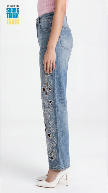 Tbfo Crazy Rose Blue Jeans