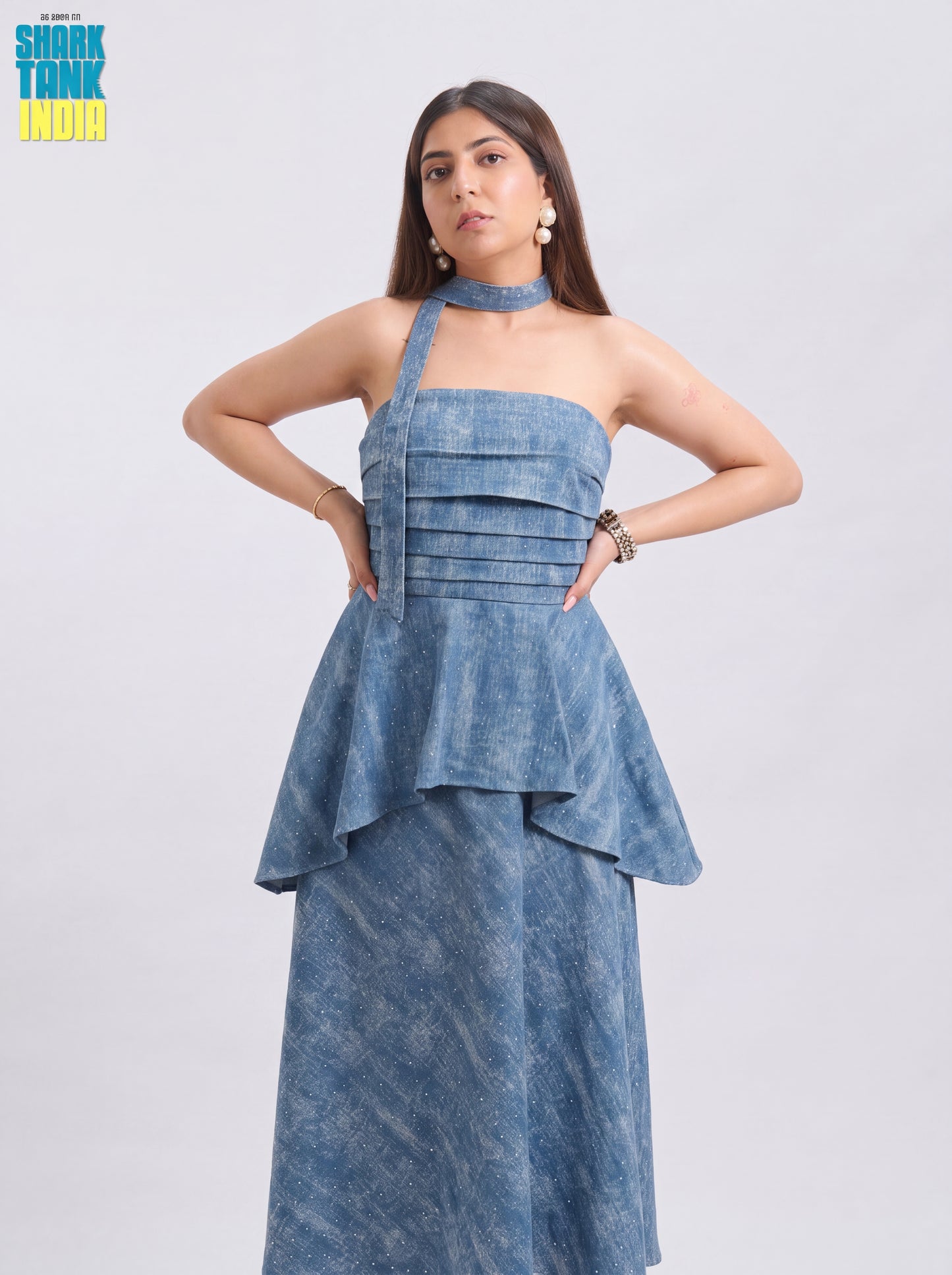 Tbfo Diamond Dust Blue Dress
