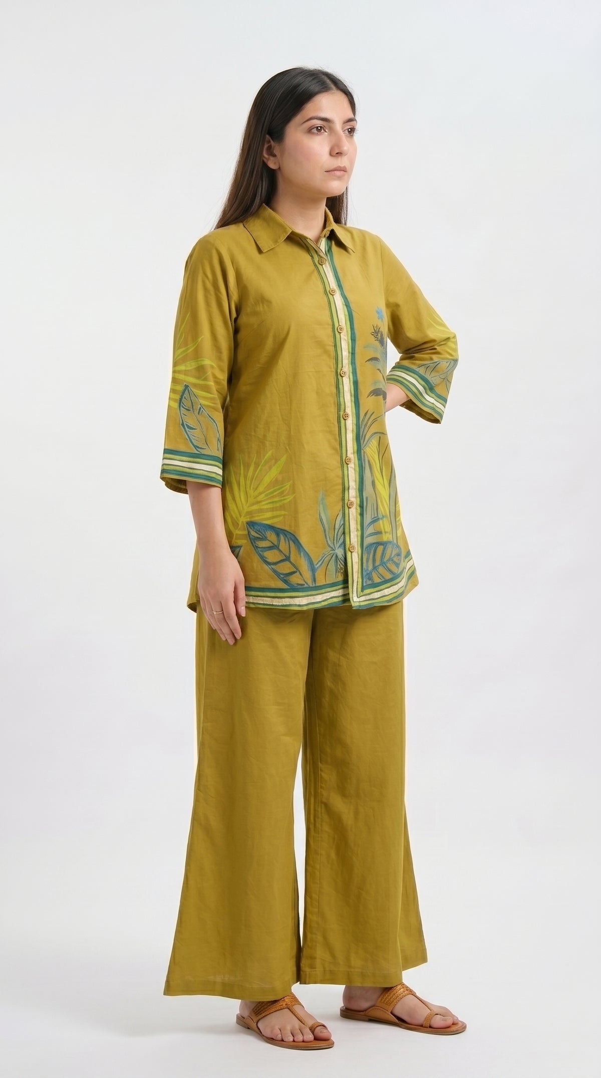 Tbfo Dubai Desert Safari Mustard Coord Set