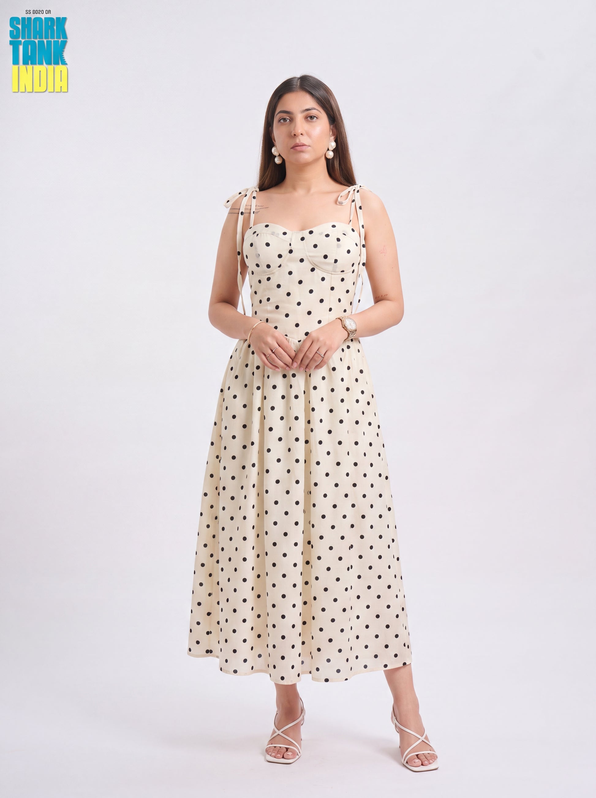 Tbfo Euro Summer Dot Ivory Dress