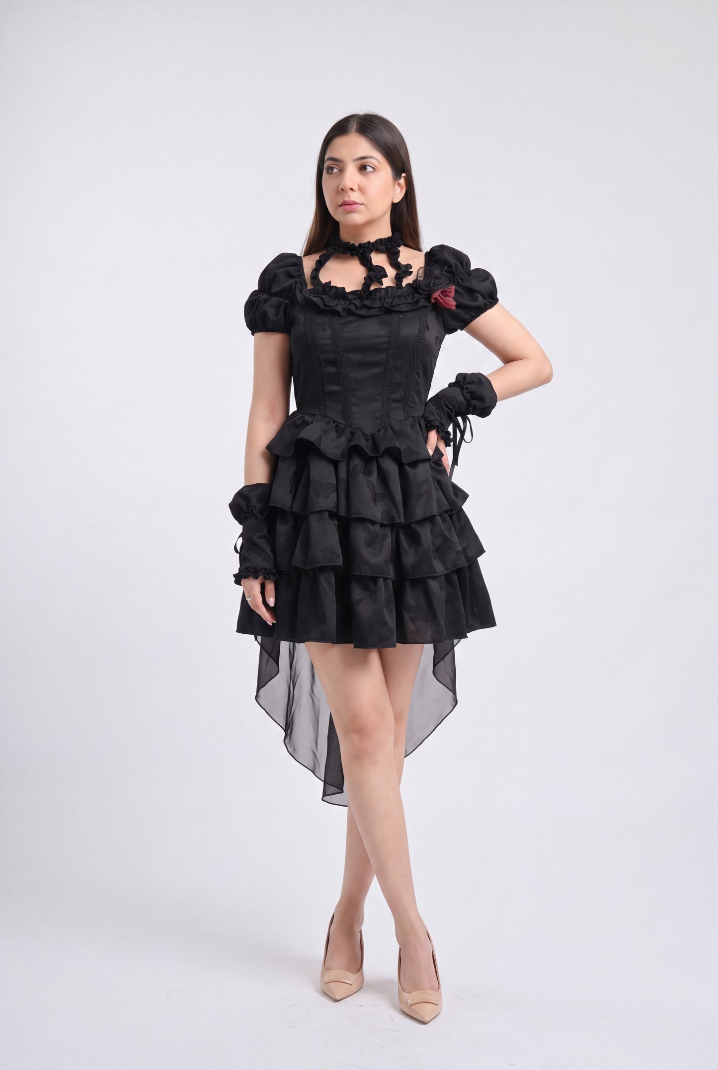 Tbfo  Lady Whistledown Midnight Black Dress