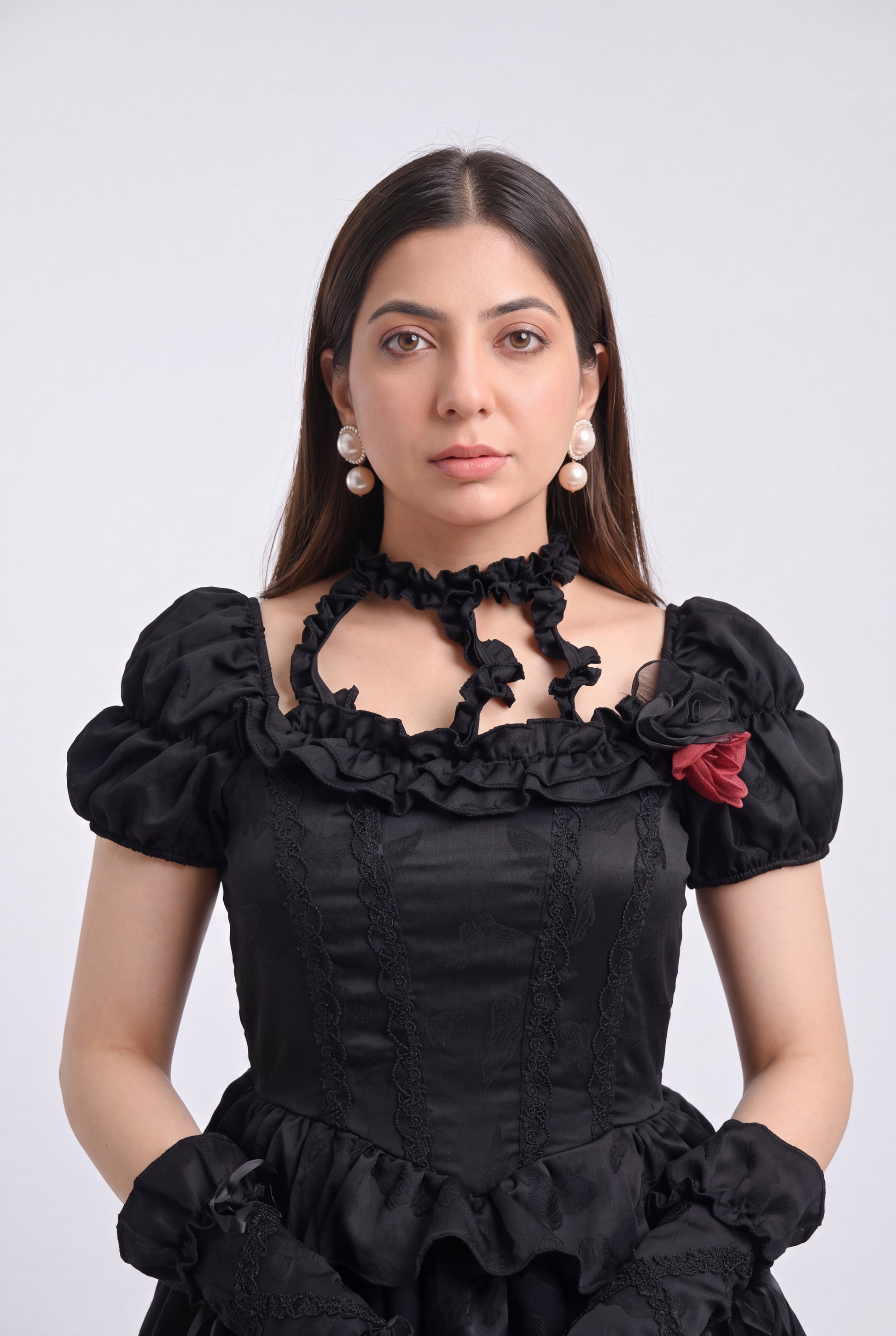 Tbfo  Lady Whistledown Midnight Black Dress