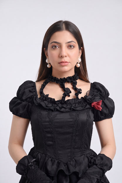 Tbfo  Lady Whistledown Midnight Black Dress