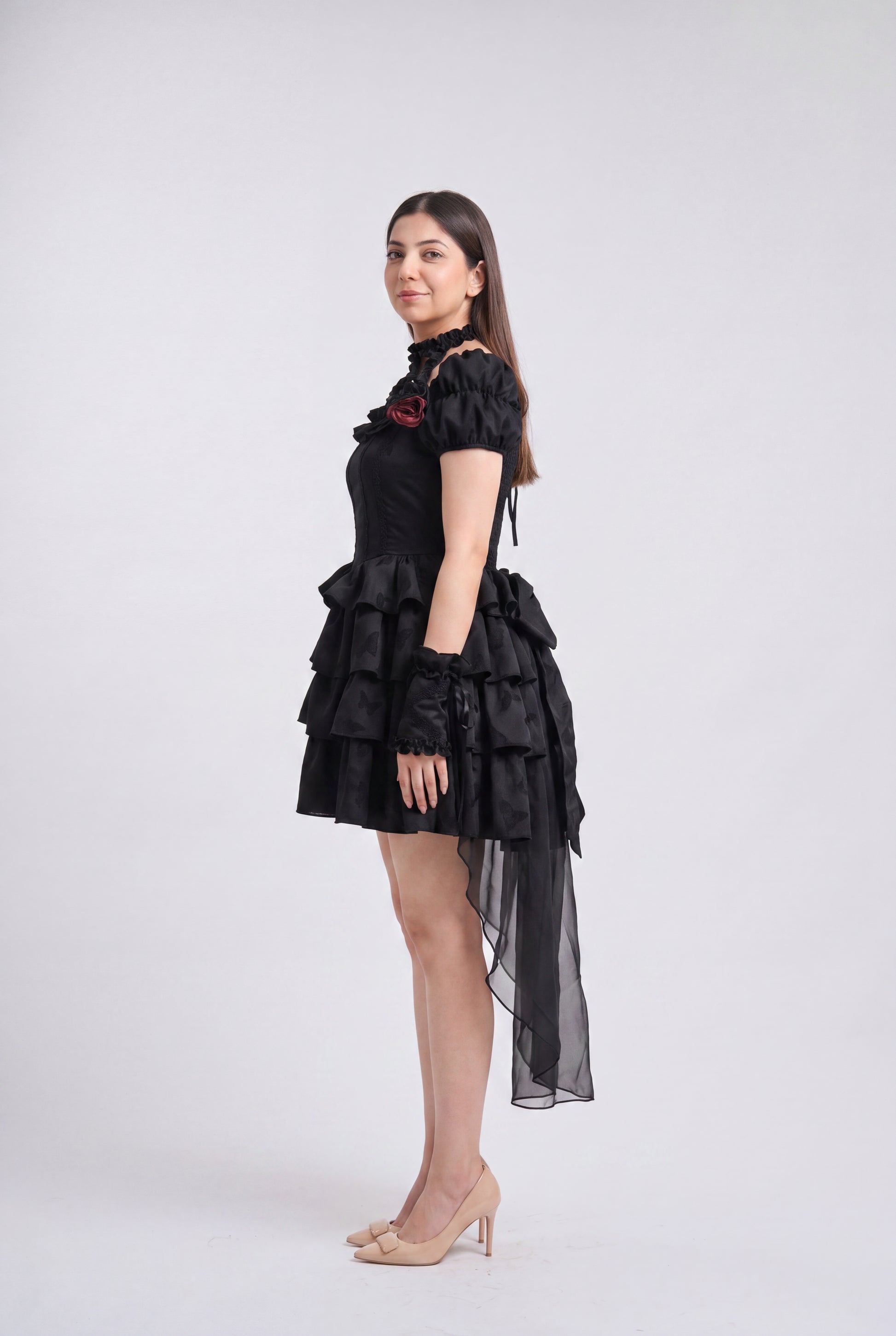 Tbfo  Lady Whistledown Midnight Black Dress