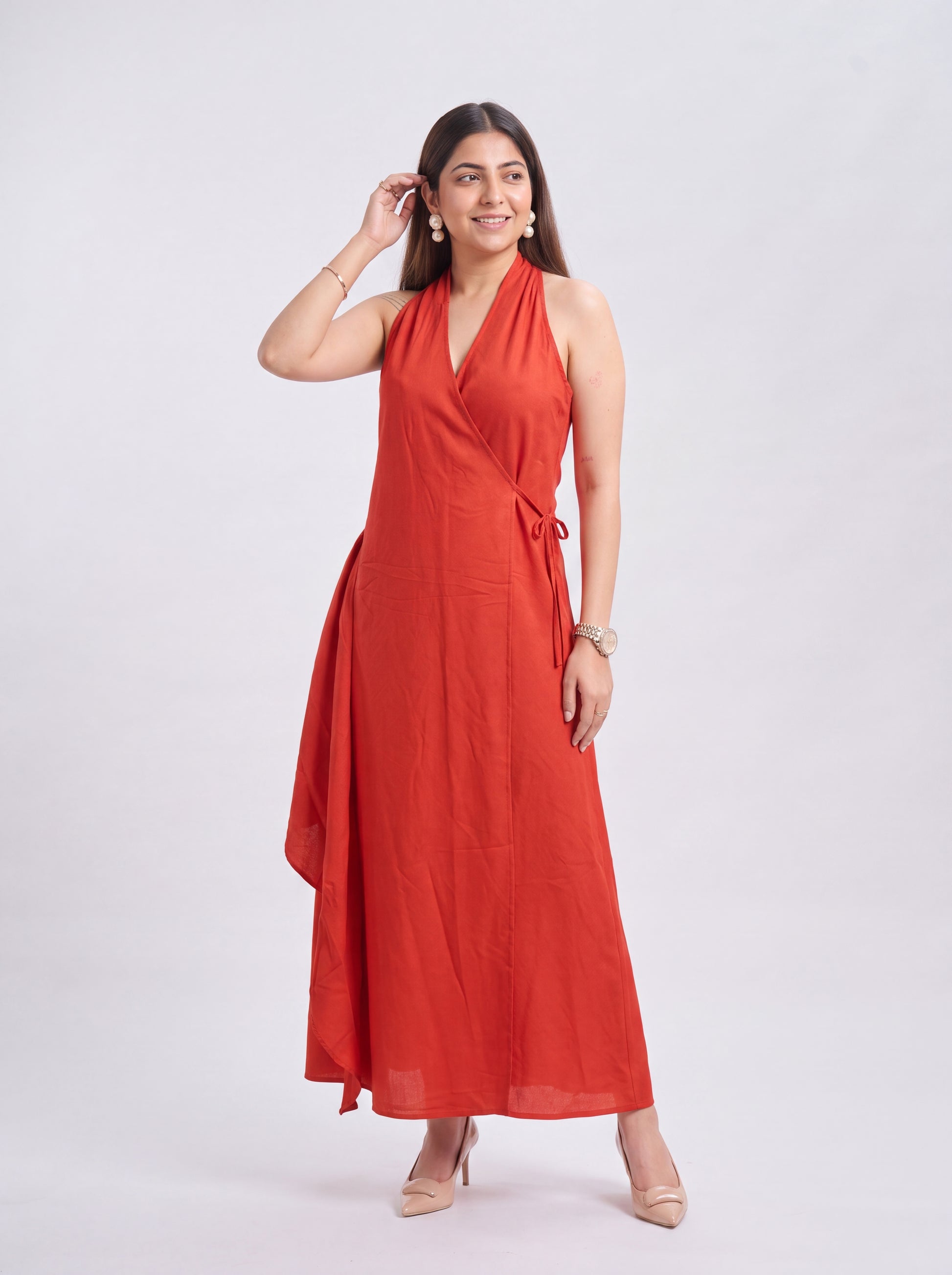Tbfo Vienna Burnt Orange Dress